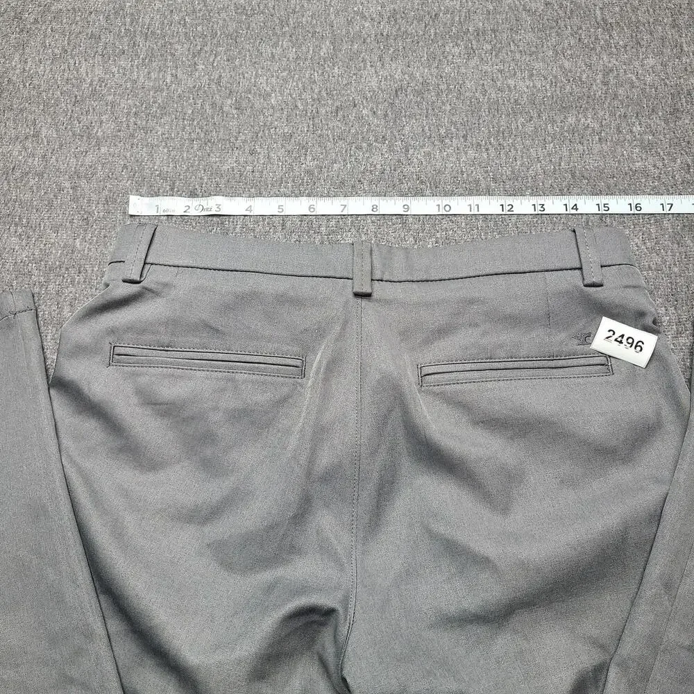 Haggar H26 Pants Mens 30x32 Gray Dress Slacks‎ Polyester Flat Front Classic
